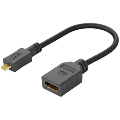 Microconnect Micro HDMI Adapter - 4K 60Hz - Zwart Microconnect Micro HDMI Adapter - 4K 60Hz - Zwart