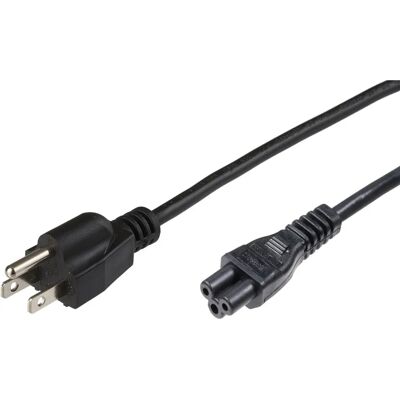 MicroConnect PE110805 Voedingskabel - 0,5m, Zwart, Type B, C5 Connector MicroConnect PE110805 Voedingskabel - 0,5m, Zwart, Type B, C5 Connector