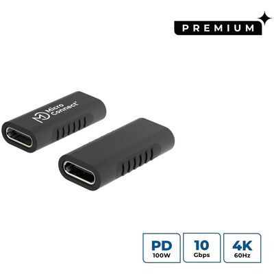 MicroConnect USB-C till USB-C Adapter - Svart MicroConnect USB-C till USB-C Adapter - Svart