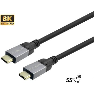 Vivolink USB-C to USB-C Cable 2 m - USB 3.2 Gen 2, 20 Gbps, 100W, Black Vivolink USB-C to USB-C Cable 2 m - USB 3.2 Gen 2, 20 Gbps, 100W, Black