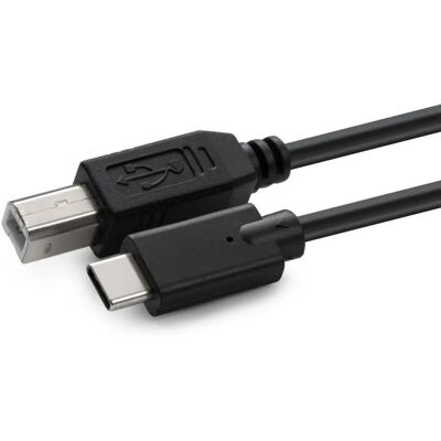 Microconnect USB-C till USB 2.0 B Kabel - 1,8m - Svart Microconnect USB-C till USB 2.0 B Kabel - 1,8m - Svart