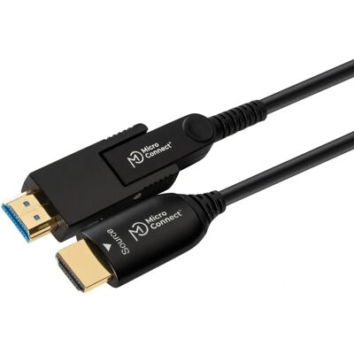 MicroConnect HDMI Kabel - 5m, Svart, Støtter 4K, Fiberoptikk MicroConnect HDMI Kabel - 5m, Svart, Støtter 4K, Fiberoptikk