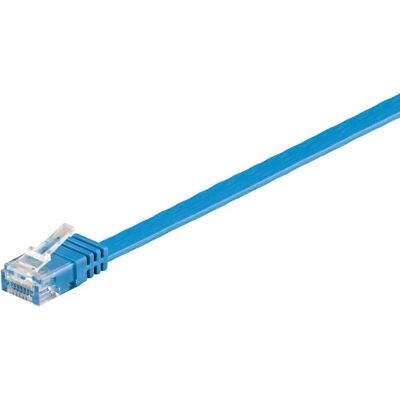 MicroConnect V-UTP601B-FLAT Verkkokabelli - Sininen - 1m - Cat6 U/UTP MicroConnect V-UTP601B-FLAT Verkkokabelli - Sininen - 1m - Cat6 U/UTP