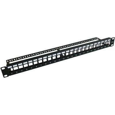 MicroConnect PP-004BLANK Patch Panel - 24 Porter 1U Metall Svart MicroConnect PP-004BLANK Patch Panel - 24 Porter 1U Metall Svart
