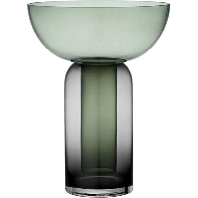 AYTM Vaso Torus Verde e Nero - 33cm - Design Geometrico Elegante AYTM Vaso Torus Verde e Nero - 33cm - Design Geometrico Elegante