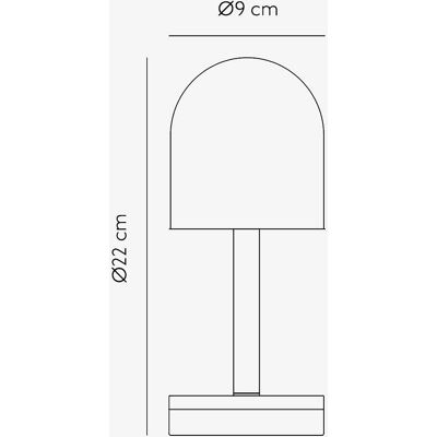 Lampada da tavolo LED portatile AYTM - Bianco & Trasparente - Adatta per esterni Lampada da tavolo LED portatile AYTM - Bianco & Trasparente - Adatta per esterni