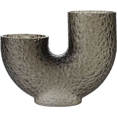 Vase en verre Arura AYTM - Noir, Moyen, 34x14x40cm - Publicité Vase en verre Arura AYTM - Noir, Moyen, 34x14x40cm - Publicité