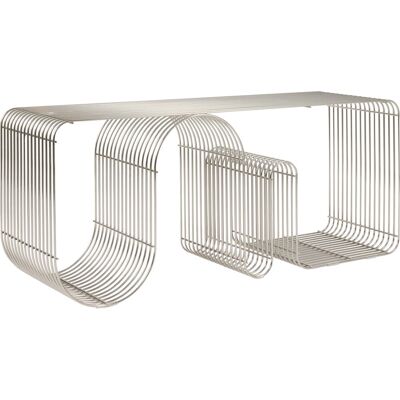 Panca Curva di AYTM - Acciaio, 100cm, Argento - Mobili multiuso Panca Curva di AYTM - Acciaio, 100cm, Argento - Mobili multiuso