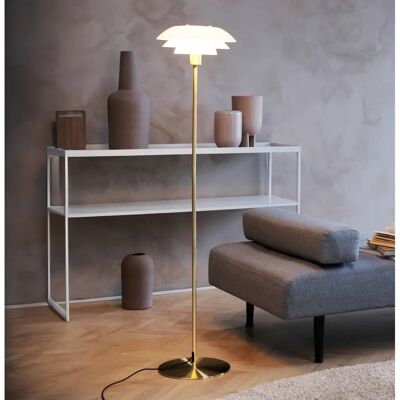 Lampe sur pied Dyberg Larsen DL31 Opale/Brass - Lampadaire Lampe sur pied Dyberg Larsen DL31 Opale/Brass - Lampadaire