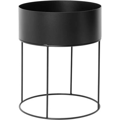 Ferm Living Plant Box - Rund, Svart - Innendørs plantekasse Ferm Living Plant Box - Rund, Svart - Innendørs plantekasse