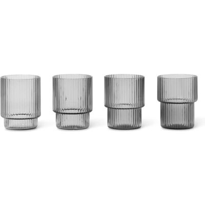 Ferm LIVING Wasser Gläser Set - Ripple Texturierte Trinkgläser Ferm LIVING Wasser Gläser Set - Ripple Texturierte Trinkgläser