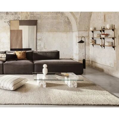 Table Basse Ferm Living Mineral - Marbre Naturel et Verre - Italie - Publicité Table Basse Ferm Living Mineral - Marbre Naturel et Verre - Italie - Publicité