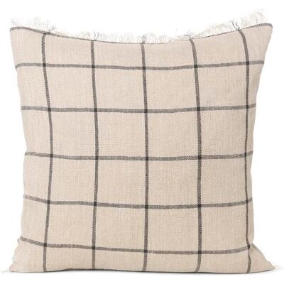 Ferm Living Calm Putetrekk - Bomull-Lin 50x50cm - Camel & Svart Ferm Living Calm Putetrekk - Bomull-Lin 50x50cm - Camel & Svart