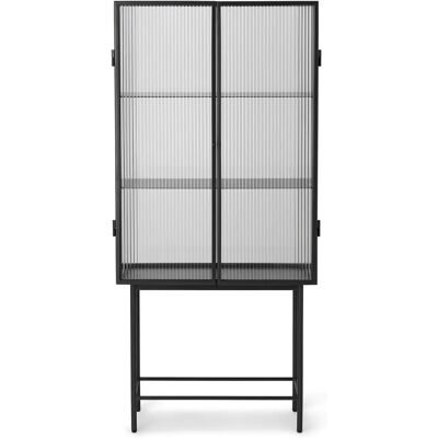 Ferm Living Haze Vitrine - Reetglas/Schwarz - 155x70cm - Vitrine Ferm Living Haze Vitrine - Reetglas/Schwarz - 155x70cm - Vitrine