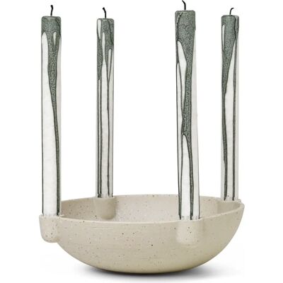 ferm LIVING Kerzenhalter aus Keramik Ø 27cm - Hellgrau ferm LIVING Kerzenhalter aus Keramik Ø 27cm - Hellgrau