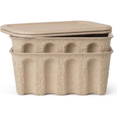Ferm Living Ensemble de 2 Boîtes de Rangement en Pulp de Papier - Petit - Publicité Ferm Living Ensemble de 2 Boîtes de Rangement en Pulp de Papier - Petit - Publicité