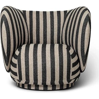 Ferm Living Rico Lounge Chair - Louisiana Sand / Schwarz - Modernes Dänisches Design Ferm Living Rico Lounge Chair - Louisiana Sand / Schwarz - Modernes Dänisches Design