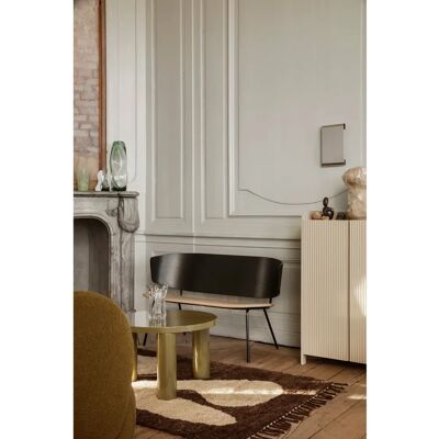 Tappeto Astratto Piccolo in Marrone e Off-White - Tappeto - 80x120cm Tappeto Astratto Piccolo in Marrone e Off-White - Tappeto - 80x120cm