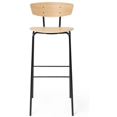 Sedia da bar Ferm Living Herman - Rovere oliato bianco - 96cm - Interno Sedia da bar Ferm Living Herman - Rovere oliato bianco - 96cm - Interno