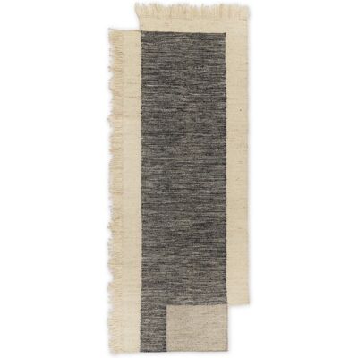 Tapis Ferm Living Counter Charcoal Off-White - Coureur en Laine Asymétrique - Publicité Tapis Ferm Living Counter Charcoal Off-White - Coureur en Laine Asymétrique - Publicité