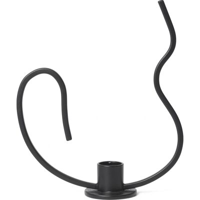 Ferm Living Valse Kerzenständer niedrig - Schwarz - Kerzenhalter - Wohndekor Ferm Living Valse Kerzenständer niedrig - Schwarz - Kerzenhalter - Wohndekor