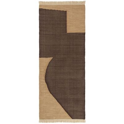 Ferm Living Forene Tapis 80x200cm - Tan/Chocolate - Publicité Ferm Living Forene Tapis 80x200cm - Tan/Chocolate - Publicité