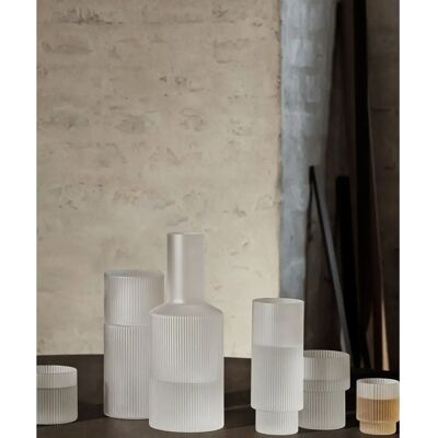 Ferm LIVING Ripple Long Drink Glasses - Set of 4 - Hvit - Drikkeglass Ferm LIVING Ripple Long Drink Glasses - Set of 4 - Hvit - Drikkeglass