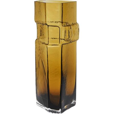 Ferm Living Vaso Muro - Arancione - Vaso da Parete - Vetro Riciclato - 14x14cm - 38cm H Ferm Living Vaso Muro - Arancione - Vaso da Parete - Vetro Riciclato - 14x14cm - 38cm H