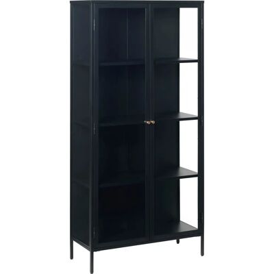 Unoliving Sort Metal Vitrineskab 190cm - Udstillingsskab - Vitrine Unoliving Sort Metal Vitrineskab 190cm - Udstillingsskab - Vitrine