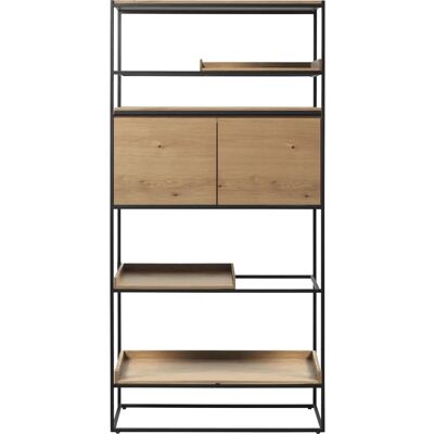 Ebuy24 Rivoli Hylla - 2 Dörrar, 3 Hyllor, Svart - Hylla Ebuy24 Rivoli Hylla - 2 Dörrar, 3 Hyllor, Svart - Hylla