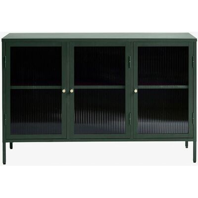 Unique Furniture Grüner Vitrinenschrank mit 3 Fächern - Sideboard Unique Furniture Grüner Vitrinenschrank mit 3 Fächern - Sideboard