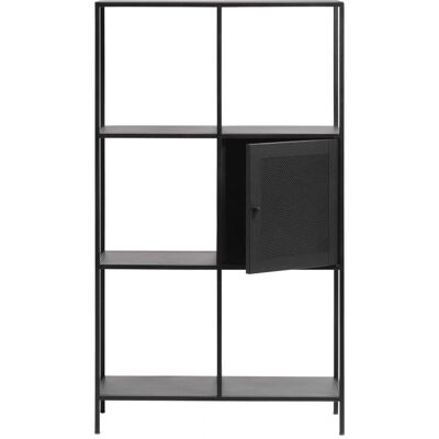 Unique Furniture Metallbibliothek - Schwarz - 138x80x35cm - Industriell Stil Unique Furniture Metallbibliothek - Schwarz - 138x80x35cm - Industriell Stil