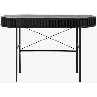 Unique Furniture - Amelia Sorte Skrivebord med Pladsbesparende Skyvedøre - Skrivebord Unique Furniture - Amelia Sorte Skrivebord med Pladsbesparende Skyvedøre - Skrivebord