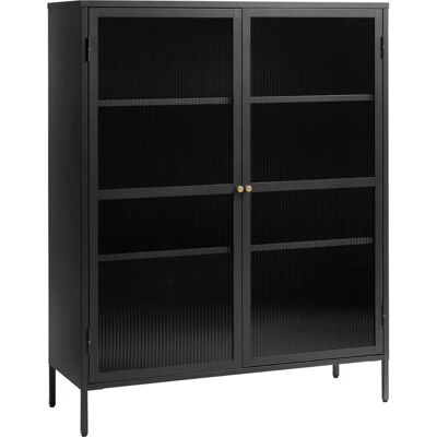 Unique Furniture Bjorn Vitrineskab - Strukturiertes Glas, Metall, 140cm Unique Furniture Bjorn Vitrineskab - Strukturiertes Glas, Metall, 140cm