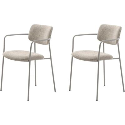 Homeroom Vera 2-pack Vita Stolar med Armstöd Homeroom Vera 2-pack Vita Stolar med Armstöd