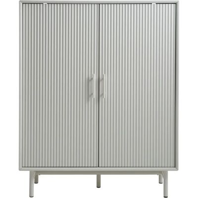 No name Jura - Högt buffet 2 dörrar MDF metall H125cm - Grège No name Jura - Högt buffet 2 dörrar MDF metall H125cm - Grège