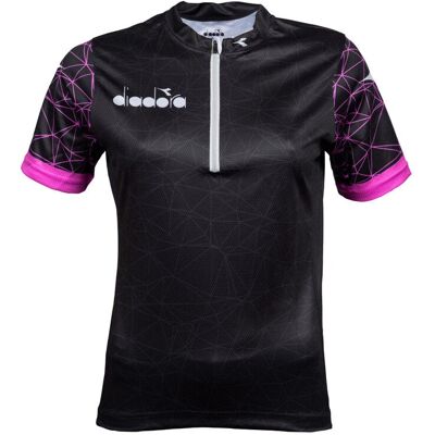 Diadora - Agnes - Svart med Rosa - S - Sykkeltrøye Diadora - Agnes - Svart med Rosa - S - Sykkeltrøye