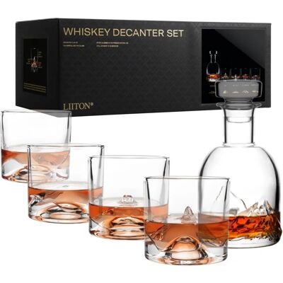 Liiton Kristall Whiskyset mit Karaffe - Elegantes Zuhause Bar-Set Liiton Kristall Whiskyset mit Karaffe - Elegantes Zuhause Bar-Set
