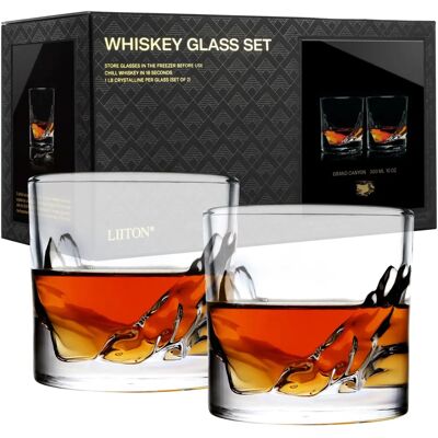 Liiton Kristall Whiskygläser - 3D Grand Canyon - 300ml Liiton Kristall Whiskygläser - 3D Grand Canyon - 300ml