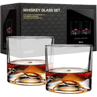 Liiton Whiskyglas-Set - 280 ml, Mont Blanc Design Liiton Whiskyglas-Set - 280 ml, Mont Blanc Design