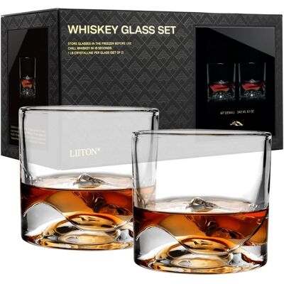 Liiton Denali Whiskygläser 2er-Set, Kristall, 230 ml Liiton Denali Whiskygläser 2er-Set, Kristall, 230 ml
