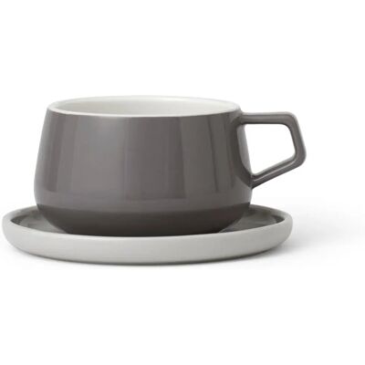 VIVA Scandinavia Ella Tasse en Porcelaine Grise - Tasse à thé - Publicité VIVA Scandinavia Ella Tasse en Porcelaine Grise - Tasse à thé - Publicité