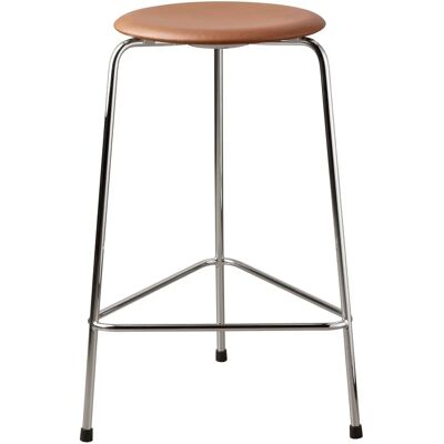 Fritz Hansen - Høy Dot barstol i valnøttlær - Barstol Fritz Hansen - Høy Dot barstol i valnøttlær - Barstol