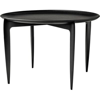 Fritz Hansen Stor Bakkebord Ø 60cm - Sortlakeret Eik Fritz Hansen Stor Bakkebord Ø 60cm - Sortlakeret Eik