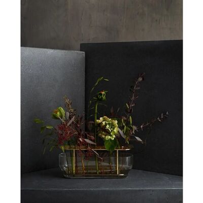 Fritz Hansen Ikebana Vase Rustfritt Stål Glass L 33,5cm Fritz Hansen Ikebana Vase Rustfritt Stål Glass L 33,5cm