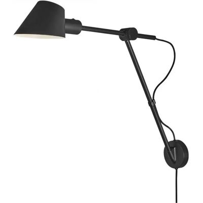 Maria Berntsen Black Stay Wall Lamp - Adjustable, 15cm Shade, Indoor Maria Berntsen Black Stay Wall Lamp - Adjustable, 15cm Shade, Indoor