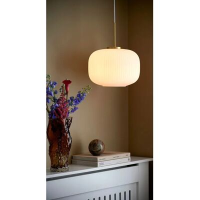 Lampa wisząca Milford z białego szkła opalowego Lampa wisząca Milford z białego szkła opalowego