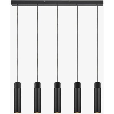 Nordlux Tilo 5 - Svart taklampa för lång matbord Nordlux Tilo 5 - Svart taklampa för lång matbord