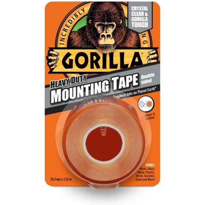 Gorilla Kleber 2 X 1,5 m Schwerlast doppelseitiges Montagetape Gorilla Kleber 2 X 1,5 m Schwerlast doppelseitiges Montagetape