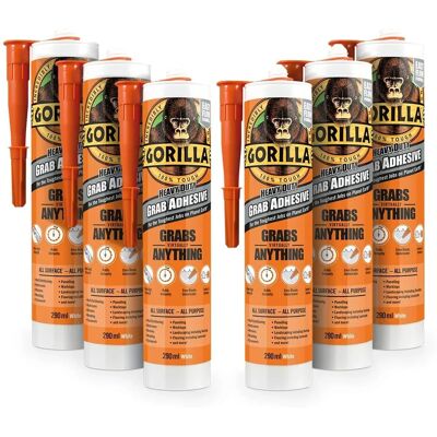 Gorilla - 2044003 - White - 290ml - Heavy Duty Grab Adhesive Gorilla - 2044003 - White - 290ml - Heavy Duty Grab Adhesive